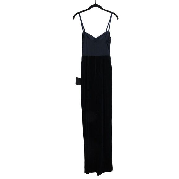Lulus Women Small Alluring Icon Navy Blue Velvet Bustier Tulip Maxi Dress - Picture 6 of 7